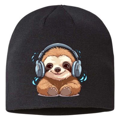 Cute Little Sloth Lover Lazy Sloth Lovers For Sustainable Beanie