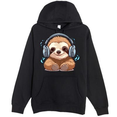 Cute Little Sloth Lover Lazy Sloth Lovers For Premium Pullover Hoodie