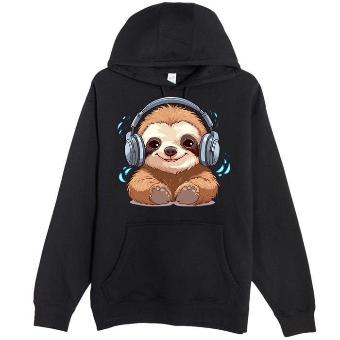 Cute Little Sloth Lover Lazy Sloth Lovers For Premium Pullover Hoodie