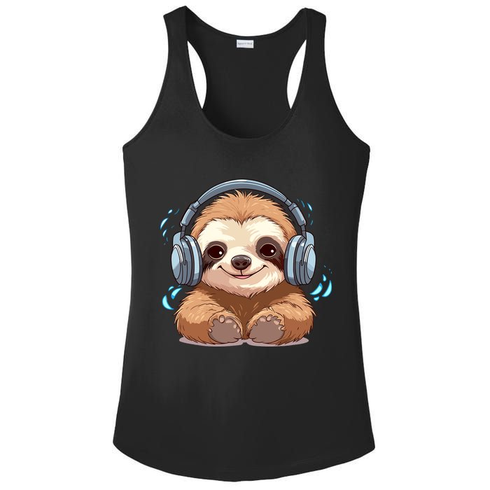 Cute Little Sloth Lover Lazy Sloth Lovers For Ladies PosiCharge Competitor Racerback Tank