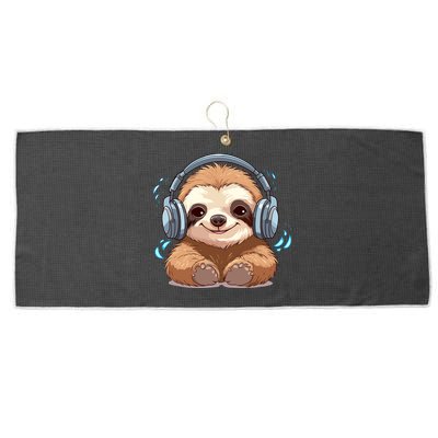 Cute Little Sloth Lover Lazy Sloth Lovers For Large Microfiber Waffle Golf Towel