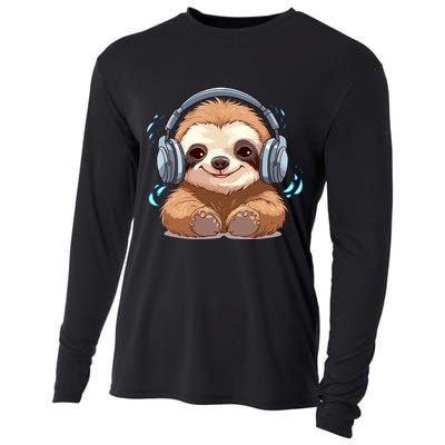 Cute Little Sloth Lover Lazy Sloth Lovers For Cooling Performance Long Sleeve Crew