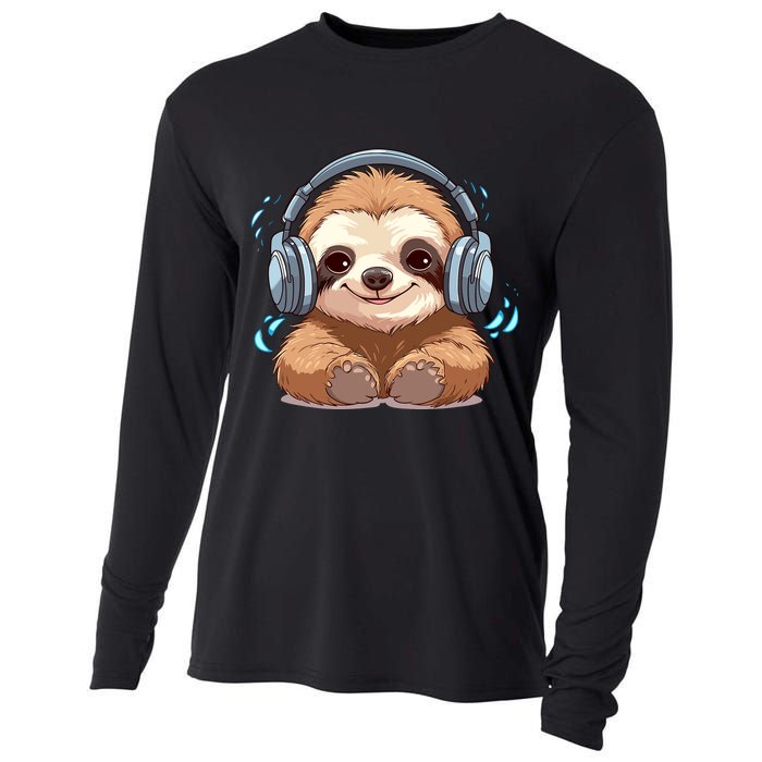 Cute Little Sloth Lover Lazy Sloth Lovers For Cooling Performance Long Sleeve Crew