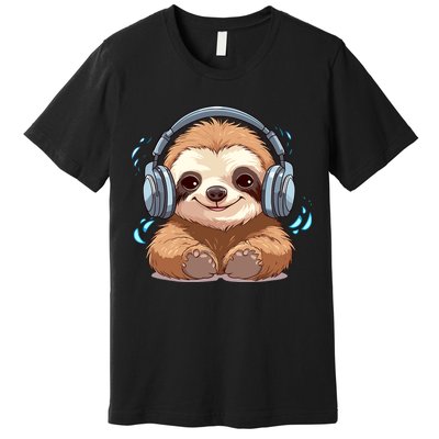 Cute Little Sloth Lover Lazy Sloth Lovers For Premium T-Shirt