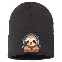 Cute Little Sloth Lover Lazy Sloth Lovers For Sustainable Knit Beanie