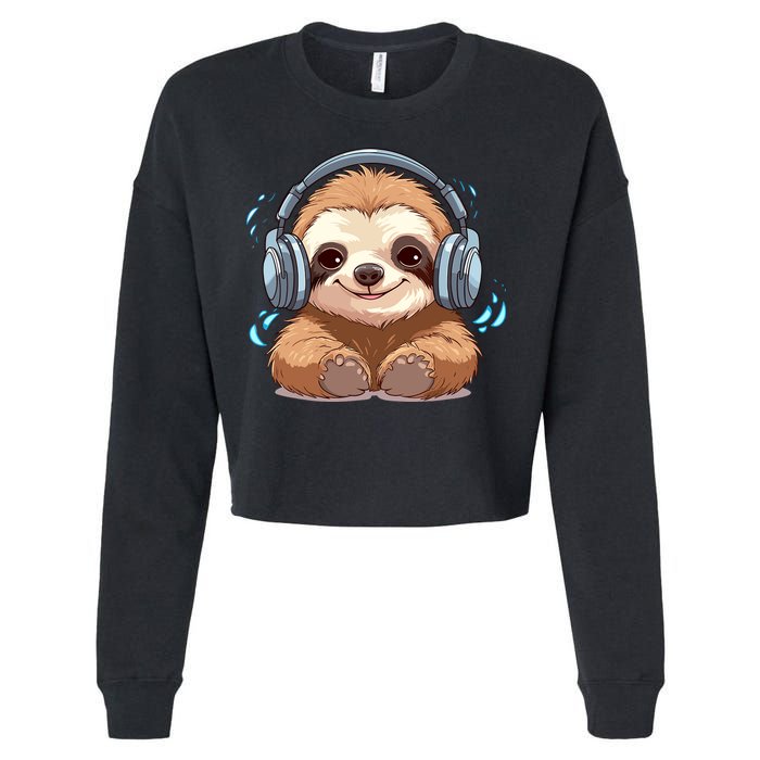 Cute Little Sloth Lover Lazy Sloth Lovers For Cropped Pullover Crew