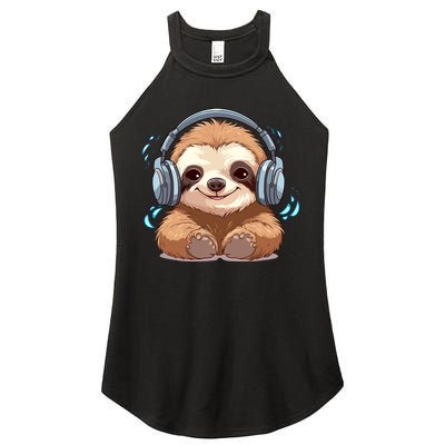 Cute Little Sloth Lover Lazy Sloth Lovers For Women's Perfect Tri Rocker Tank