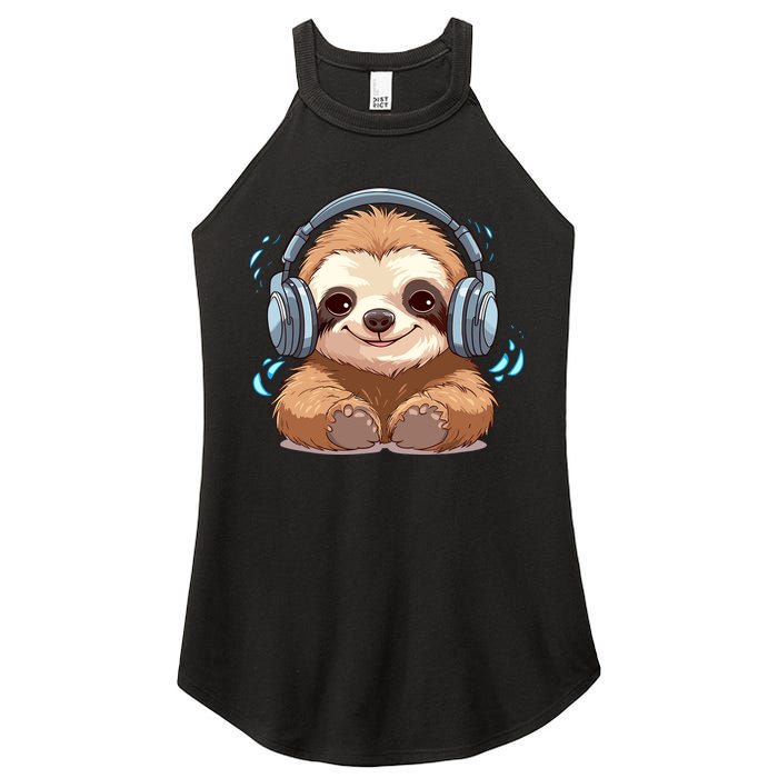 Cute Little Sloth Lover Lazy Sloth Lovers For Women's Perfect Tri Rocker Tank