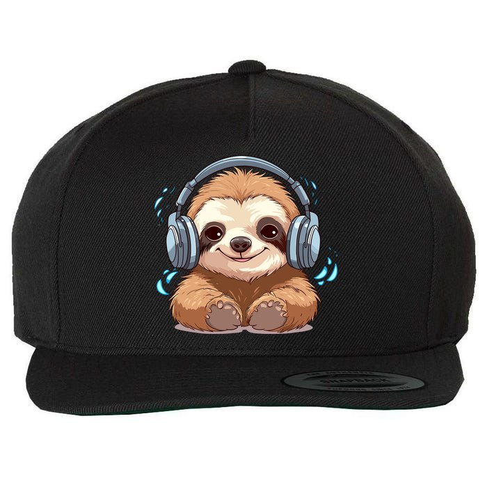 Cute Little Sloth Lover Lazy Sloth Lovers For Wool Snapback Cap