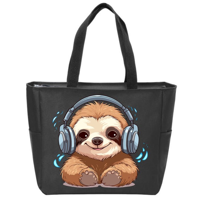 Cute Little Sloth Lover Lazy Sloth Lovers For Zip Tote Bag