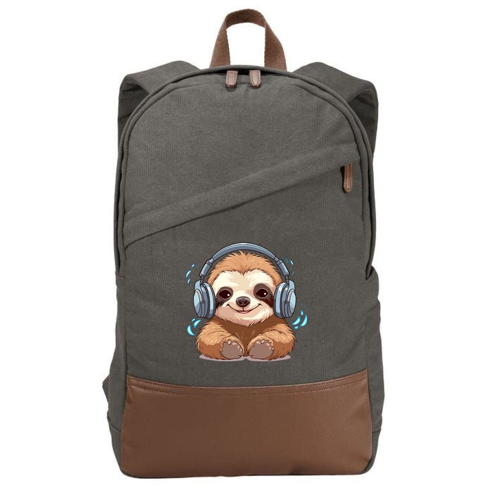 Cute Little Sloth Lover Lazy Sloth Lovers For Cotton Canvas Backpack