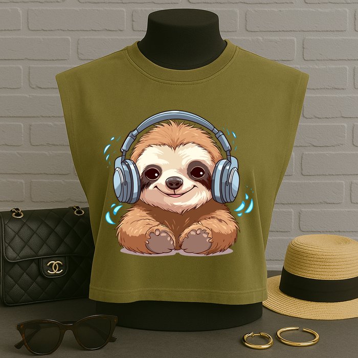 Cute Little Sloth Lover Lazy Sloth Lovers For Garment-Dyed Women's Muscle Tee