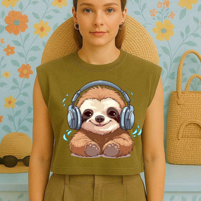 Cute Little Sloth Lover Lazy Sloth Lovers For Garment-Dyed Women's Muscle Tee