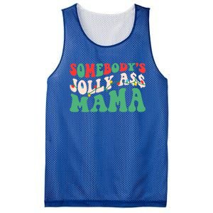 Christmas Light SomebodyS Jolly Ass Mama Funny Holiday Mom Meaningful Gift Mesh Reversible Basketball Jersey Tank