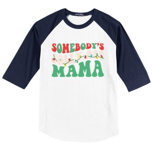 Christmas Light SomebodyS Jolly Ass Mama Funny Holiday Mom Meaningful Gift Baseball Sleeve Shirt