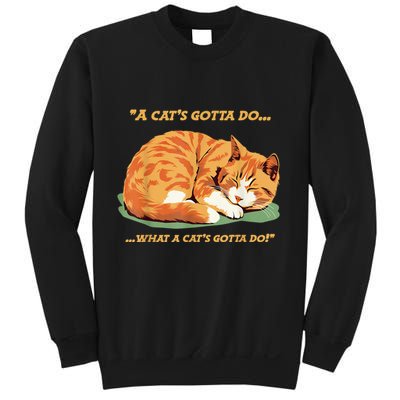 Cat Lover Sleeping Cat A Cats Gotta Do Funny Cat Saying Sweatshirt