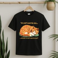 Cat Lover Sleeping Cat A Cats Gotta Do Funny Cat Saying T-Shirt