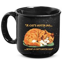 Cat Lover Sleeping Cat A Cats Gotta Do Funny Cat Saying 15oz Campfire Ceramic Mug