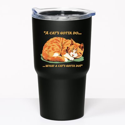Cat Lover Sleeping Cat A Cats Gotta Do Funny Cat Saying Tumbler