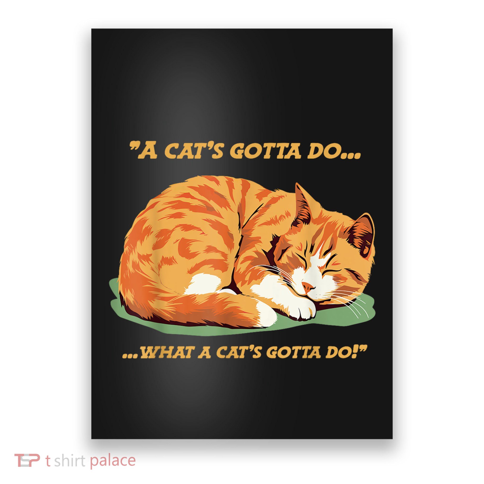 Cat Lover Sleeping Cat A Cats Gotta Do Funny Cat Saying Poster