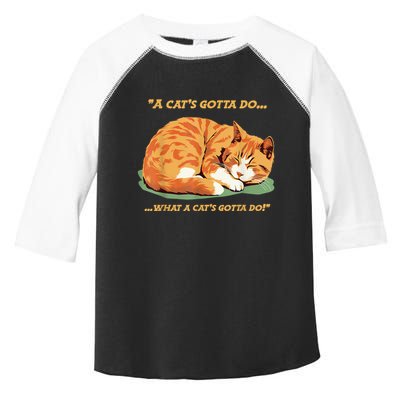 Cat Lover Sleeping Cat A Cats Gotta Do Funny Cat Saying Toddler Fine Jersey T-Shirt