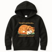 Cat Lover Sleeping Cat A Cats Gotta Do Funny Cat Saying Kids Hoodie