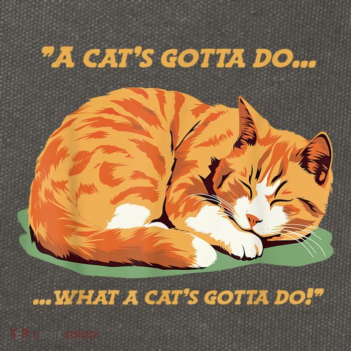 Cat Lover Sleeping Cat A Cats Gotta Do Funny Cat Saying Cotton Canvas Backpack