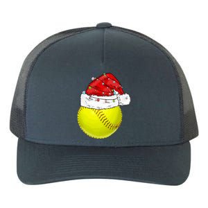 Christmas Lights Softball Santa Hat Xmas Catcher Xmas Cute Gift Yupoong Adult 5-Panel Trucker Hat