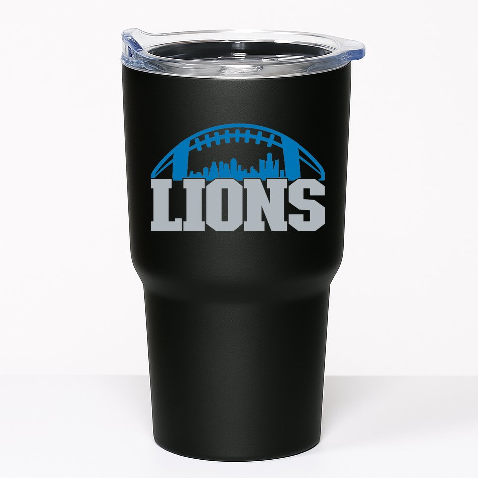 Cool Lions Sports Football With City Tumbler