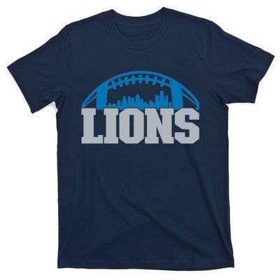 Cool Lions Sports Football With City T-Shirt