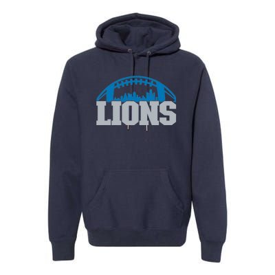 Cool Lions Sports Football With City Premium Hoodie