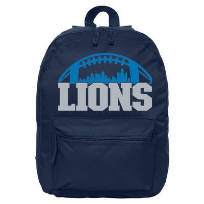 Cool Lions Sports Football With City 16 in Basic Backpack