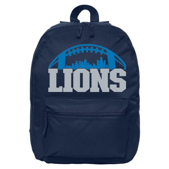 Cool Lions Sports Football With City 16 in Basic Backpack