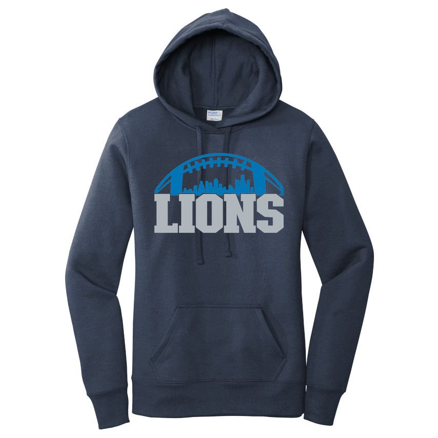 Cool Lions Sports Football With City Women's Pullover Hoodie