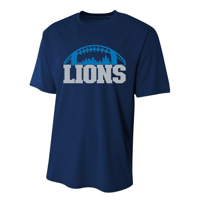 Cool Lions Sports Football With City Performance Sprint T-Shirt