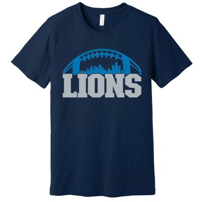 Cool Lions Sports Football With City Premium T-Shirt