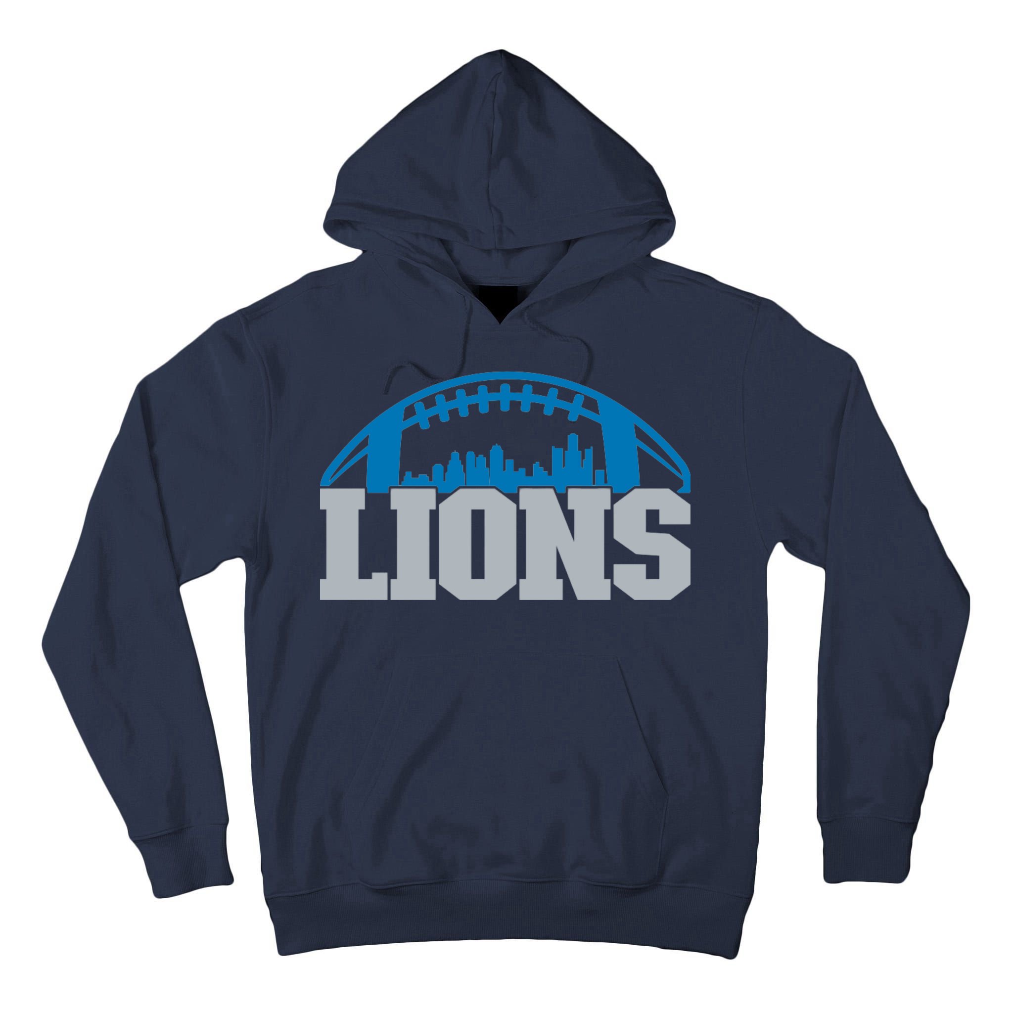 Cool Lions Sports Football With City Tall Hoodie