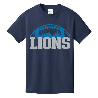 Cool Lions Sports Football With City Kids T-Shirt