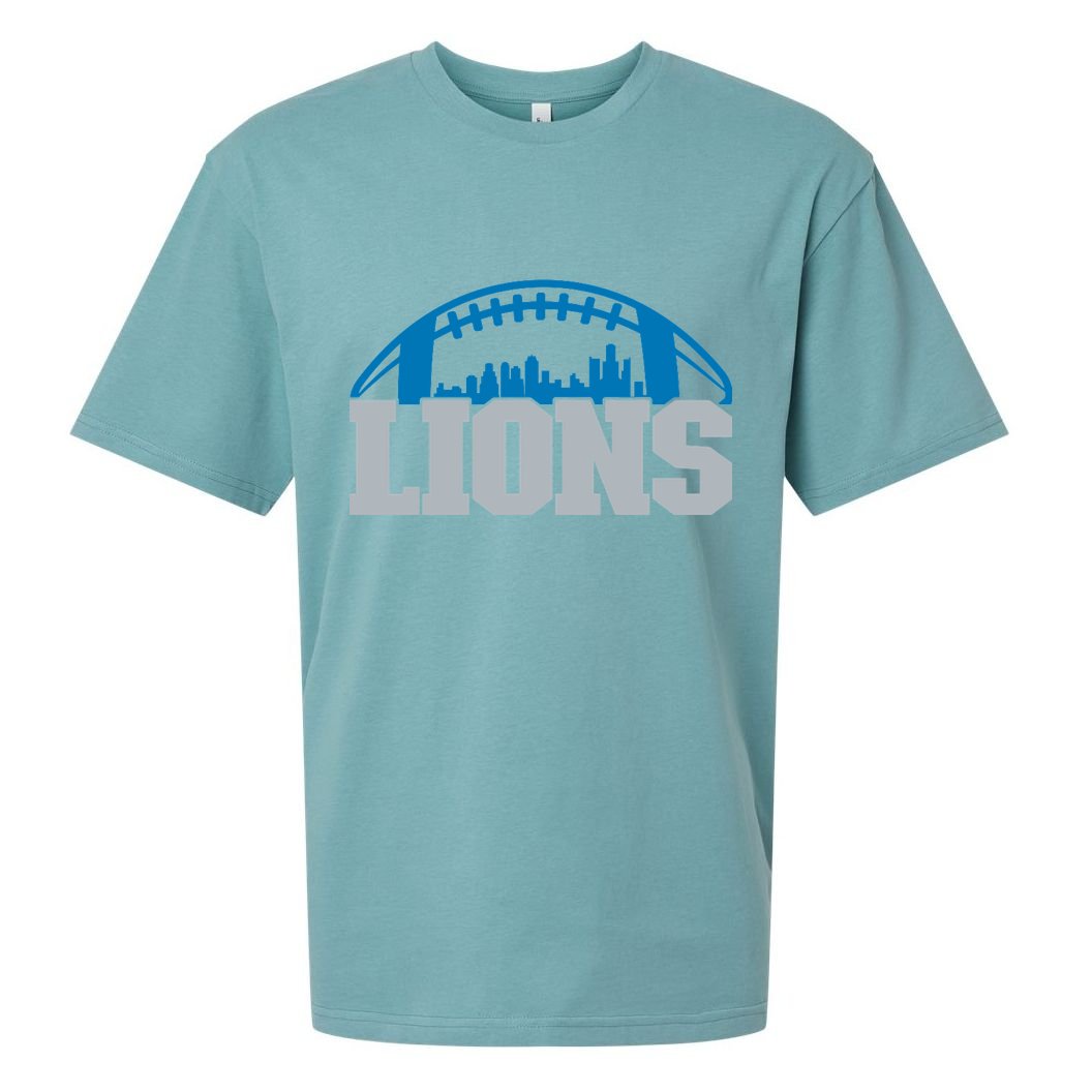 Cool Lions Sports Football With City Sueded Cloud Jersey T-Shirt