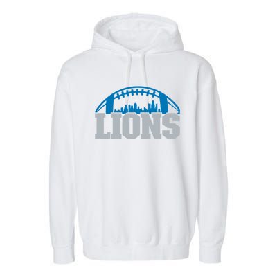 Cool Lions Sports Football With City Garment-Dyed Fleece Hoodie