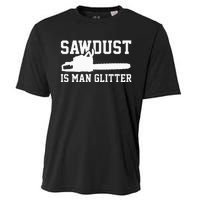 Chainsaw Lumberjack Sawdust Is Man Cooling Performance Crew T-Shirt