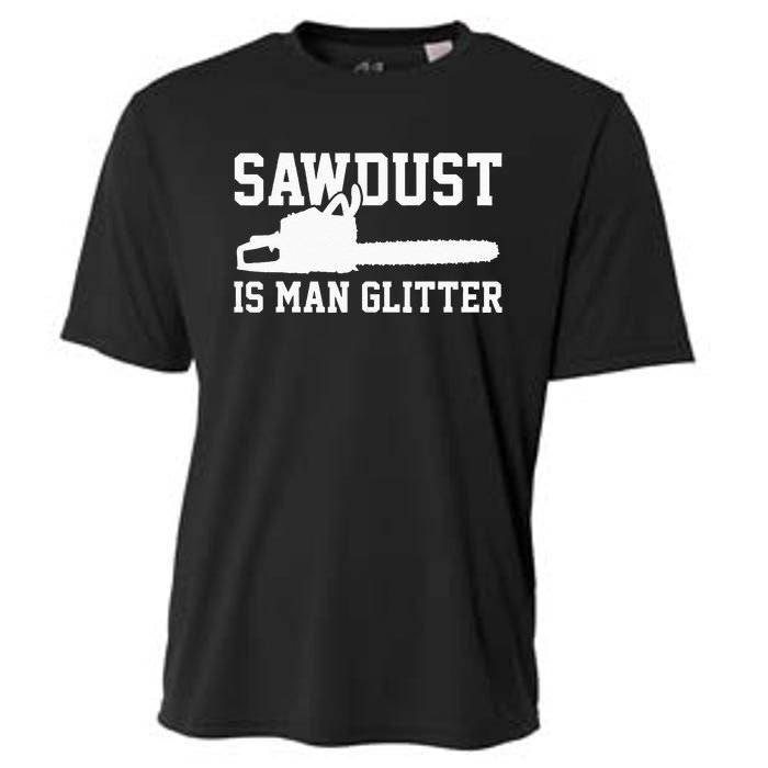 Chainsaw Lumberjack Sawdust Is Man Cooling Performance Crew T-Shirt