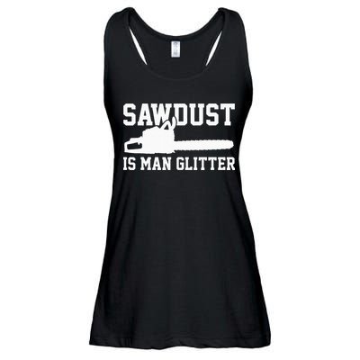 Chainsaw Lumberjack Sawdust Is Man Ladies Essential Flowy Tank