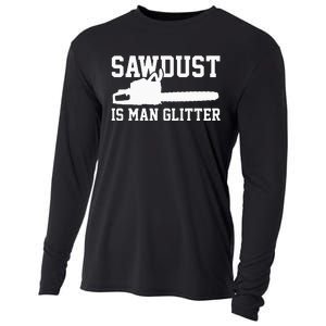 Chainsaw Lumberjack Sawdust Is Man Cooling Performance Long Sleeve Crew