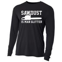 Chainsaw Lumberjack Sawdust Is Man Cooling Performance Long Sleeve Crew