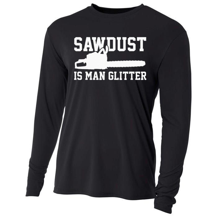 Chainsaw Lumberjack Sawdust Is Man Cooling Performance Long Sleeve Crew