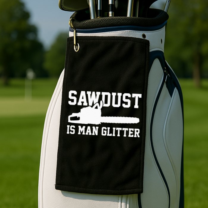 Chainsaw Lumberjack Sawdust Is Man Golf Towel