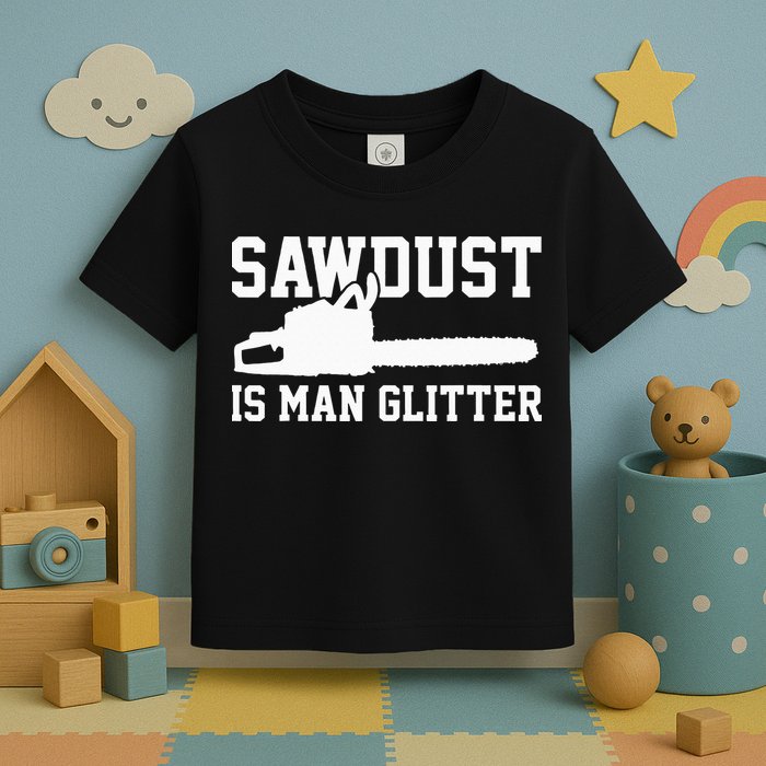 Chainsaw Lumberjack Sawdust Is Man Toddler T-Shirt