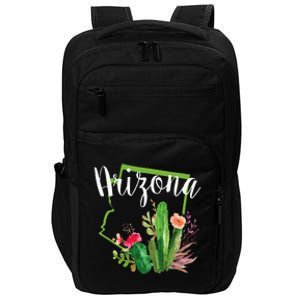 Cute Love State Of Arizona Blooming Cactus Flowers Impact Tech Backpack