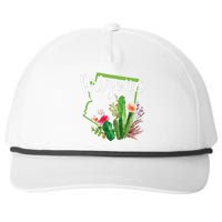 Cute Love State Of Arizona Blooming Cactus Flowers Snapback Five-Panel Rope Hat